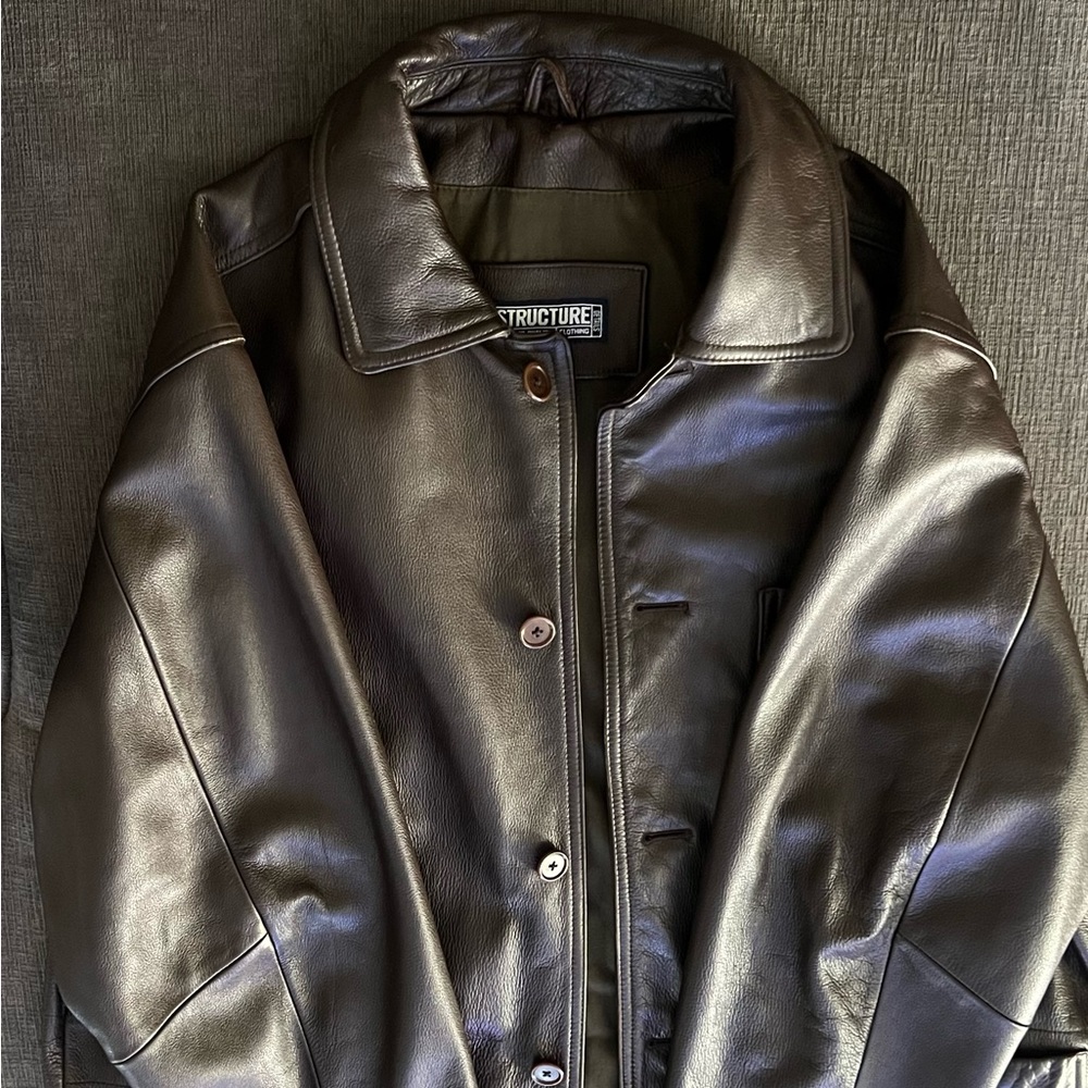 EUC Structure original 100% leather jacket. Sz large